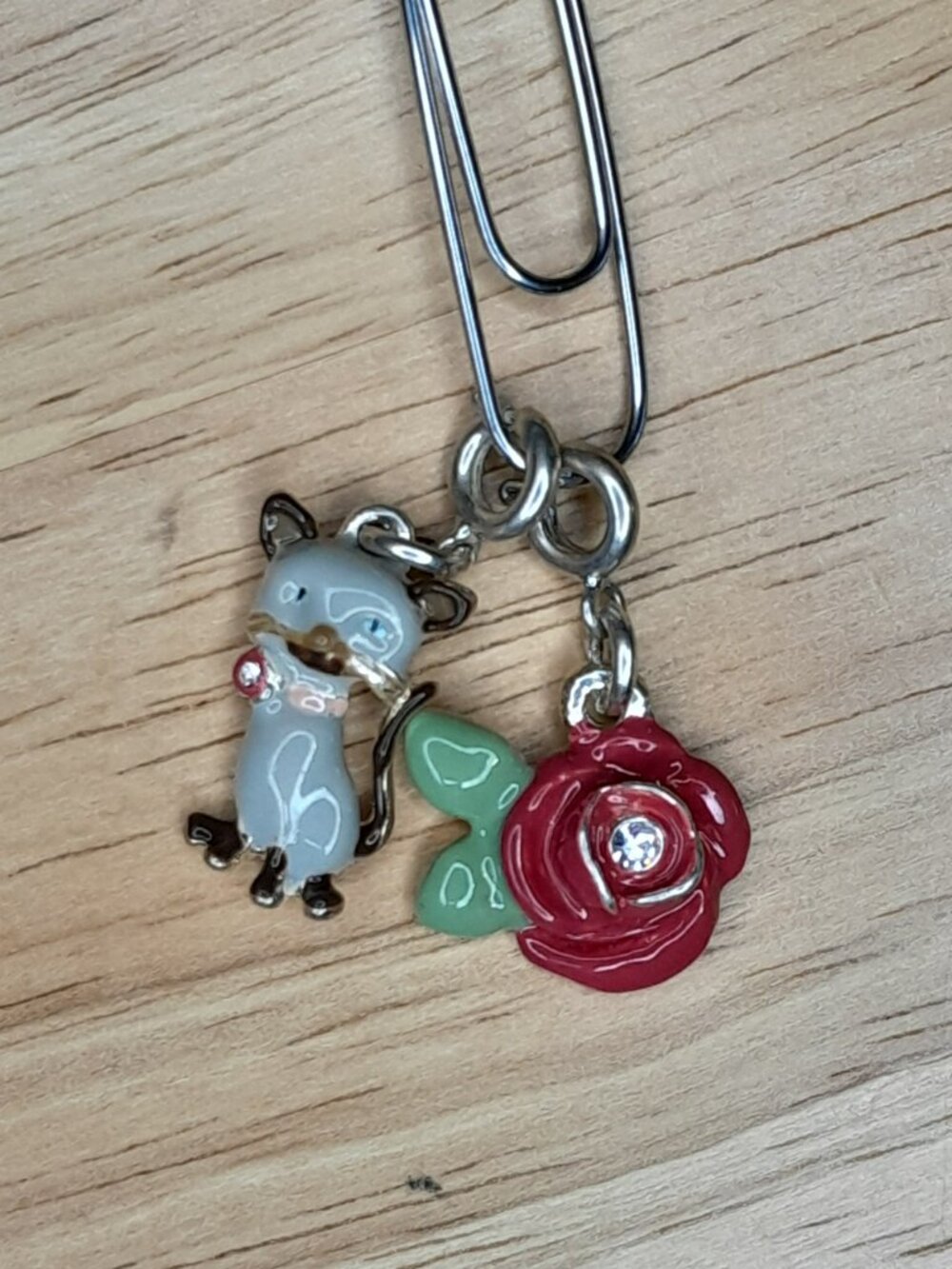 Gymboree Siamese Cat and Rose Charms Vintage 2005 Fall Teacher's Pet Line